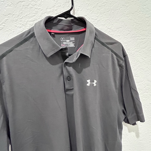 UNDER ARMOUR • Grey Men Short Sleeve Polo • L - Picture 5 of 5
